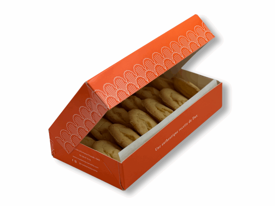 Boîte orange ouvert