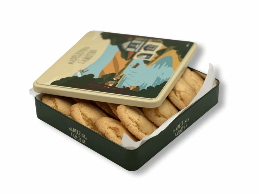 Coffret madeleines Hossegor ouvert