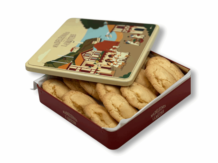 Coffret madeleines Pays Basque ouvert